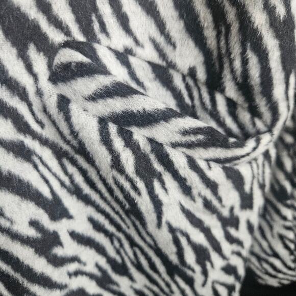 Fashion Nova Wild Behavior Zebra Wool Trench Coat XL NWT Animal Print - Picture 6 of 13